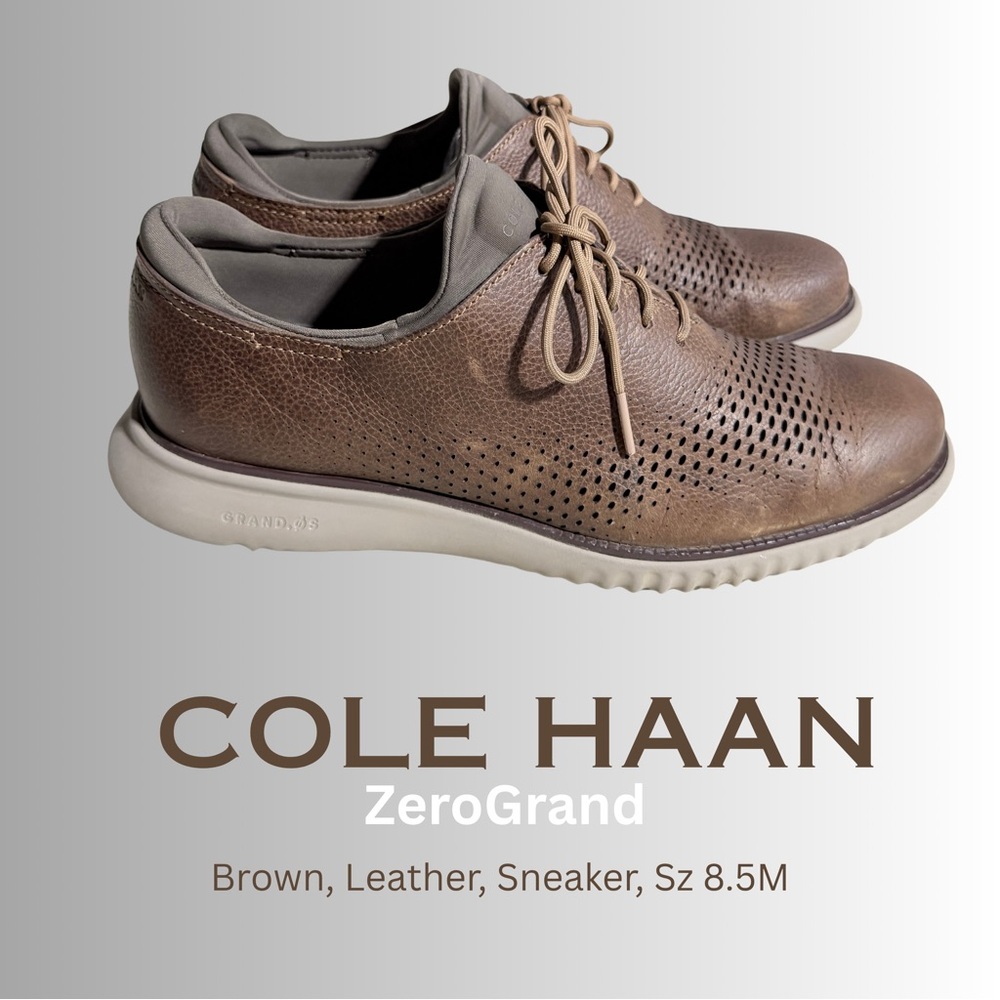 Cole Haan ZeroGrand Men's Tan Leather Sneakers - 8.5M